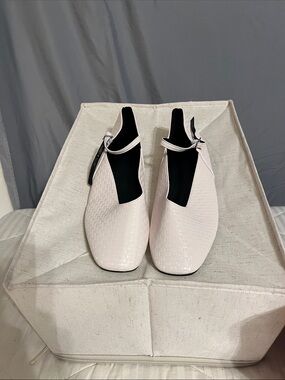 SHEIN Pale Pink Slingback Square-Toe Flats